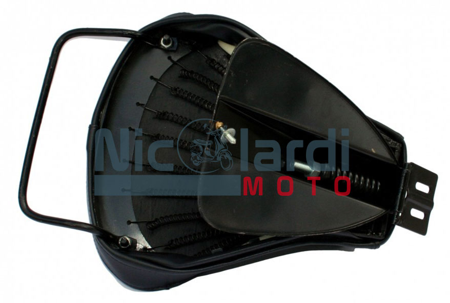 DIEFFE 75591500 Sella Tricolore Mezzo For Vespa PK 50 / 125 S ETS – Black With Lock