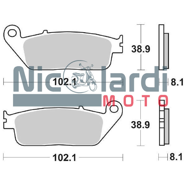 Coppia pastiglie freno anteriore Honda CBR 200-400-600cc