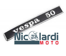 Targhetta posteriore scritta "Piaggio" - Vespa 50cc