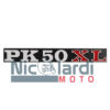 Targhetta cofano laterale scritta " PK 50 XL"