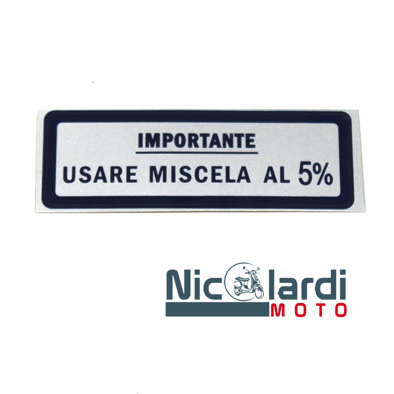 Targhetta grande miscela 5%
