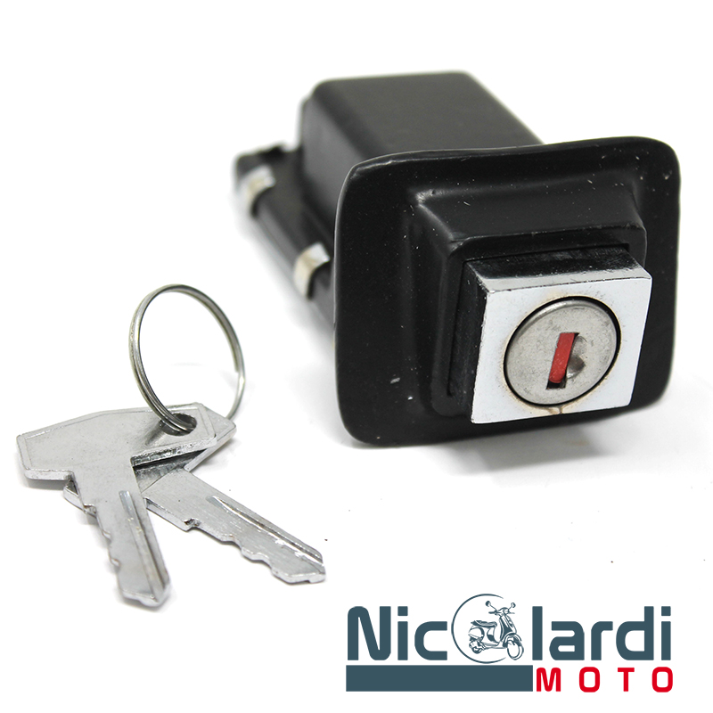 Serratura completa per sella tipo corto Vespa PX - PE 125 - 150 - 200cc