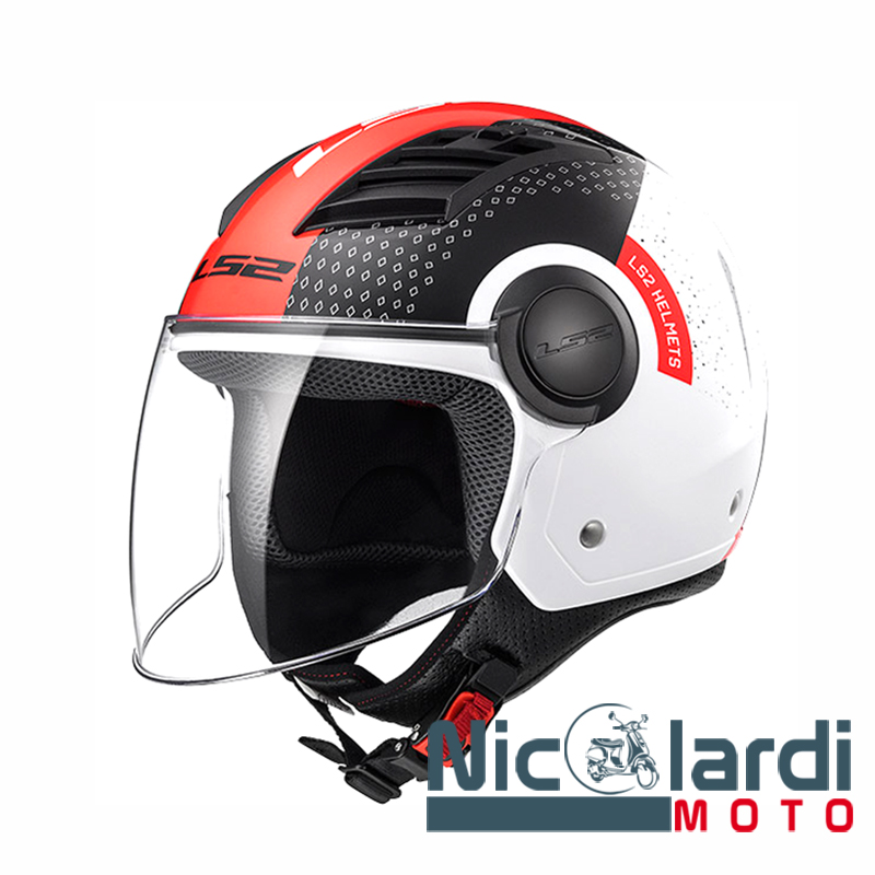 Casco LS2 Airflow condor white black red - Ricambi Nicolardi